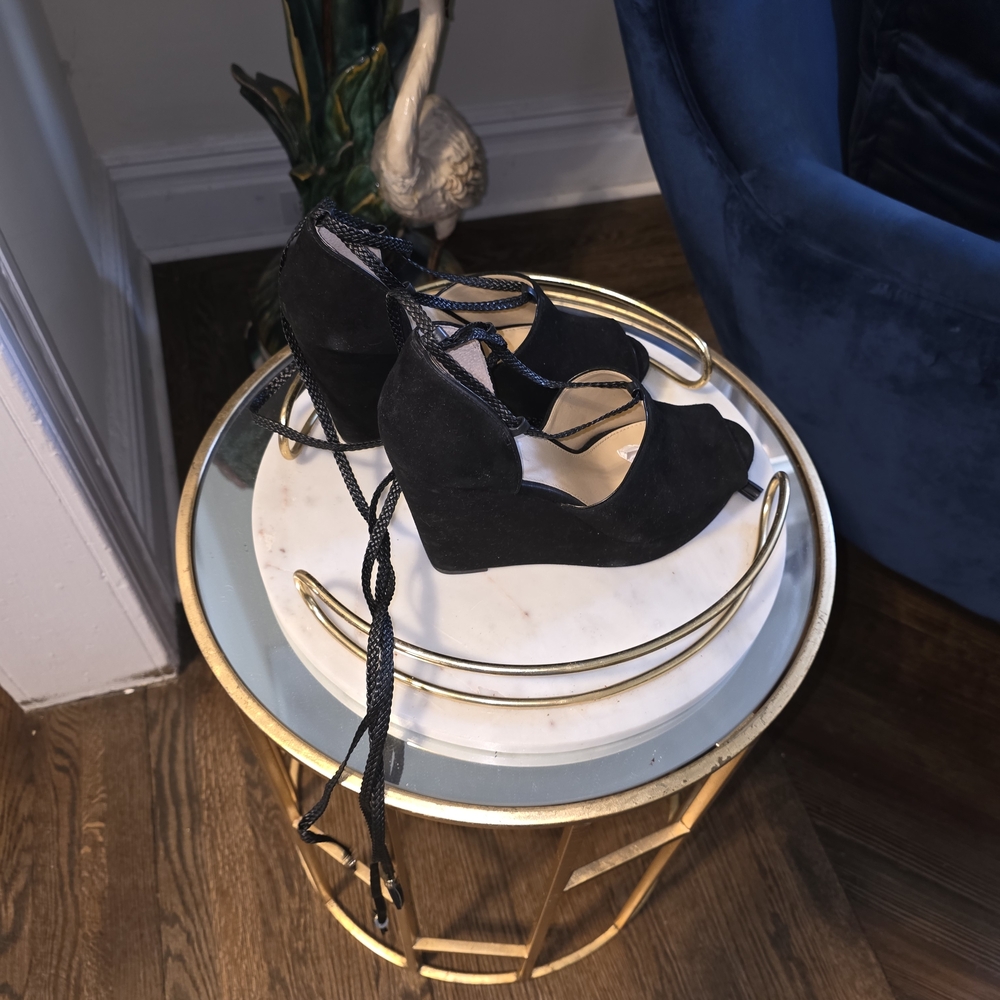 Michael Kors Black Wedge Sandals